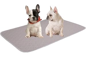 MBJERRY Waschbare Erziehungsunterlage für Haustiere - Wiederverwendbare Hund Pee Pad rutschfeste &wasserdichte Hunde Unterlagen für Welpen (L-86 x 91 cm)