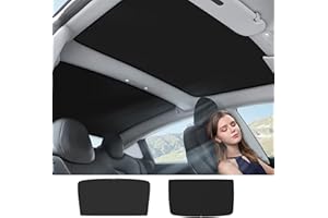 Ywooon Tendine Parasole per Tettuccio Apribile per Tesla Model 3 2018-2024 2025 Highland Tetto in Vetro Parasole Protezione dai Raggi UV, Nero (Prodotto dalla Cina)