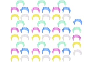 Leopacat Clips para Bobinas de Coser,Organizador de Carretes Abrazaderas para Bobinas de Hilo de PláStico Colorido Clips de Soporte de Bobina Clips Organizador Hilos para MáQuina de Coser 50 Piezas