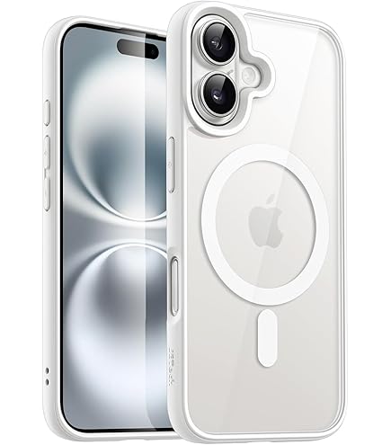 Custodia IPhone 13/14 Con Cornice Ondulata - Design Traslucido, Compatibile MagSafe, Antiurto