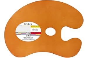 MEEDEN Wood Oil Finished Paint Palette 40x30 cm, Oval Shape With Ergonomic Large Thumb Hole for Oil, Acrylic, and Artist Painting