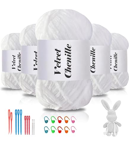Lot De 6 Pelotes De Laine Chenille Pour Crochet - 100g Chacune, Douce Et Moelleuse, Pour Couvertures, écharpes, Chapeaux - Plusieurs Couleurs