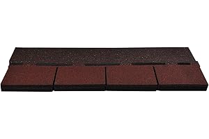 ONDULINE Tegole canadesi rettangolari. Confezione da 2,32 mq - 16 tegole (Rosso)