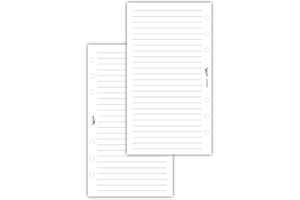 Agendepoint.it - Ricambio agenda organizer a righe 9,5x17cm 6fori - 50 fogli bianco