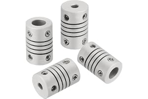 QUARKZMAN 4 st flexibla kopplingar 3 mm till 6 mm tätning av aluminiumlegering, flexibla axelkopplingar motorkoppling för 3D