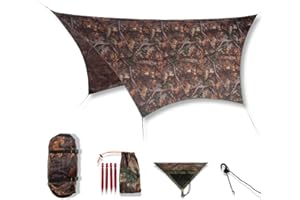 ‎AMAZONAS AMAZONAS Ultra-Light Traveller Tarp Forest 650g Packmaß 25 x 10 cm Fallschirmseide Wetterschutz in Tarnoptik Blätterwaldoptik