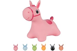 Hoppimals Tootiny Animal Sauteur Gonflable Cheval, Animal Sauteur, Jouet Sauteur Gonflable - Développe la motricité - A partir de 12 Mois - avec Pompe à air Incluse