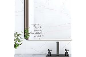 JINGIHE Bestätigungsaufkleber "You are kind smart beautiful enough", Spiegel-Wanddekoration für Badezimmer, Vinyl, zum Abziehen und Aufkleben, Wandaufkleber für Heimdekoration, Wohnzimmer,