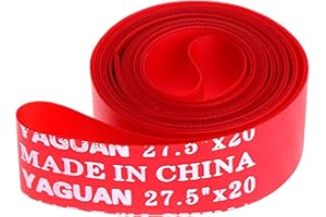 Asudaro Doublure de pneu, 2 pièces PVC rouge vélo pneu protection anti-crevaison doublure jante ruban anti crevaison vélo pneu jante pour VTT vélo de route, 26 pouces / 27,5 pouces / 29 pouces / 700C