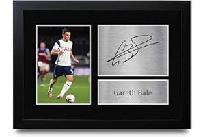 HWC Trading A4 FR Gareth Bale Spurs Tottenham Hotspur Presents Printed Signed Autograph Picture for Fans and Supporters - A4 Framed