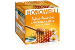 Bonomelli - Infusi Armoniosi - Camomilla e Miele, Confezione da 12 filtri - Infusione a Caldo e a Freddo, Ingredienti 100% Naturali, (24g)