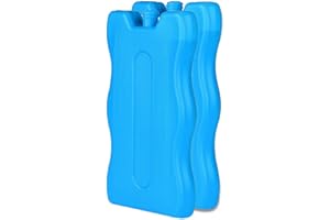 Aurora Store 4 x Tavolette Ghiaccio Blu Extra Slim 250 ml Mattonelle ghiaccioli Piatte 16 x 10 x 1,4 cm Borsa frigo Termica Frezzerino Icepack refrigerante Mare, Picnic, Campeggio, Vacanze