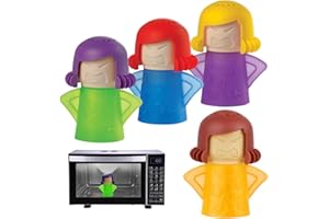 Yueser Angry Mama Microwave Cleaner, 4 Pcs Angry Mama Microwave Oven Steam Cleaners Freezer Odor Freshener Remover Home Kitchen Cleaner Tool (4 Color)