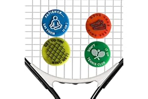 Nlinlin 4 Pcs Spicy/Aggressive Reminder to Keep You On Your Tennis Game - Tennis Vibration Dampener, Tennis Racket Dampener, The Best Tennis Gift for Every Player Team Tennis Vibration Dampeners