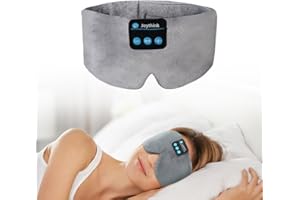 Joythink Sleep Headphones Wireless Eye Mask Kids Children Silk Wireless Headband Headphones for Sleeping with Adjustable Speaker Wireless Earbuds Side Sleeper Travel Meditation Music Mask Grey