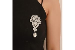 TseenYi - Spilla a forma di corona con strass e cristalli, ideale come regalo per uomini e donne