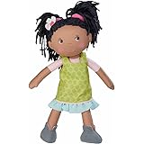 HABA 304576 - Puppe Cari, 30 cm, Weich- und Stoffpuppe für Kinder ab 18 Monaten, mit ausziehbarer Kleidung und langen Haaren