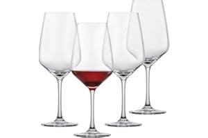 SCHOTT ZWIESEL Copas de vino tinto Tulip (set de 4), copas intemporales para vino tinto, copas de cristal Tritan aptas para lavavajillas, fabricadas en Alemania (art. nº. 123606)