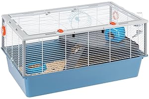 Ferplast Gabbia Roditori CRICETI 15 per Criceti, in Metallo, Accessori inclusi: Mangiatoia, Beverino, Casetta, Ruota, Ripiano, Scaletta. 78x48xh39cm