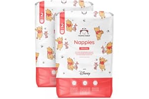 Marchio Amazon - Mama Bear Disney Pannolini ultra-asciutti, Taglia 2 (3-6 kg), Bianco, 168 unità (2 confezioni da 84), PACCO MENSILE