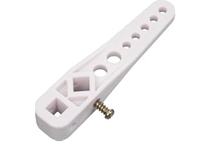 WHITE HINGE Fully Adjustable White Plastic Toilet Cistern Lever