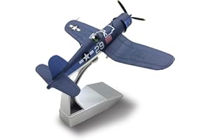 NUOTIE F4U Corsair 1/72 Kits de Modelo de Caza de Metal Fundido USMC Caza con Motor de Pistón WWⅡ Réplica Vintage en Modelo de Avión F4U-1A (VF-17) con Soporte para Colección Militar o Regalo
