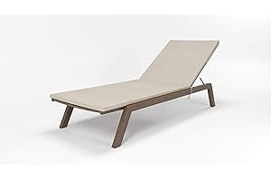 ‎ROLLMAYER Rollmayer Sitzkissen wasserdicht und regenfest für Sonnenliege Auflage Polster für Gartenliege Liegestuhl Strandliege Kollektion Velvet (Beige 104, 190x54x4cm - 2er Set)