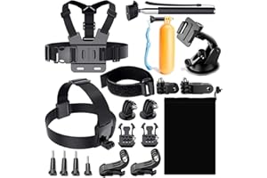 Reflex Camera 19 in 1 Action Camera Accessories Kit, compatible with GoPro Hero 9-13, DJI Osmo Action 2, 3, 4, Insta360 X2, X3, Akaso/Sony Sports Cameras and more