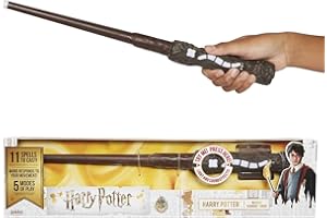 Harry Potter, Wizard Training Wand - 11 SPELLS To Cast! Official Toy Wand with Lights & Sounds – Albus Dumbledore Wand & Lord Voldemort Wand Also Available