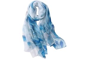 STORY OF SHANGHAI Bufanda Mujer Bufanda de 100% Seda Elegante Pañuelo Suave Chal Estola Ultraligero Transpirable para Cuatro Estaciones