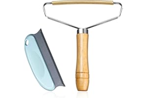 MELLIEX 2 Pezzi Levapelucchi Manuale Rimozione Pelucchi Portatile Fuzz Rasoio Spazzola per Abbigliamento Maglione Cashmere Tappeto