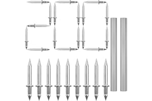 May Huang Chiodi Senza Saldatura da 200 Pezzi,Chiodi a Doppia Testa con Filetto per Battiscopa,Chiodi per Battiscopa Senza Tracce Viti di Sicurezza Invisibili con Manicotto specifico per Chiodi (200)