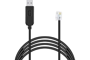 Suamdoen Meade 505 Câble de contrôle Télescope vers PC CP2102 RS232 RJ10 Adaptateur de série Autostar Audiostar Câble compatible avec ETX127 ETX125 ETX-90 LXD75 LX80 LX90 (longueur : 5 m)