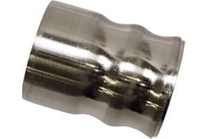 Gardinia Bottoni terminali per aste per Tende, 2 x Cappuccio terminale Tappo, Serie Windsor, Metallo, Aspetto Acciaio Inox, Ø 25 mm