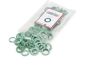 VARGORT - Kit de Joints Plats en Caoutchouc 100 Unités | Étanchéité Supérieure pour Robinetterie et Plomberie | Résistance Haute Température | Fibres Comprimées, 24 x 18 x 2 mm