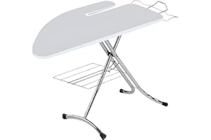 Top House Italia Festival Profi Asse da Stiro con Stiramaniche - 125x48 cm - Salvaspazio, robusto, pieghevole - Copriasse anti piega termoriflettente