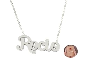 Only faith Collar para mujer con nombre personalizado Acero inoxidable con caja de regalo original Cadena colgante joya personalizada especial para amigas, novios