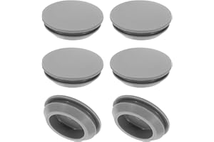 PATIKIL 22mm Diamètre Bouchon de Trou en Silicone, 6 Pcs Bouchon de Meuble Verrouillable à Pression, Capuchon Protection pour 22-24mm de Trou pour Cylindre Cloison d'Étanchéité, Gris