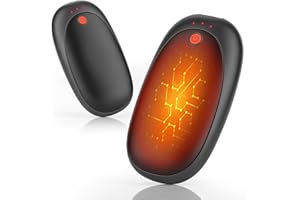 Dreamhigh® 2 Pack Chaufferette Main Rechargeable, Chaufferette électrique 6000 mAh avec 3 Niveaux de Chauffage, Chauffe Main USB pour Hiver, Camping, Enfants et Adultes