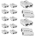 Oonkaf Battery Connector 50Amp, 14Pcs 50 Amp 600V Battery Quick Connector Plug, Jumper Cable Plug Connector Kit for Recovery Winch, Towing Systems (Grey)