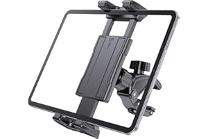 OHLPRO Bike Tablet Mount Holder, Exercise Spin Bike Phone iPad Holder, Treadmill Handlebar Stand for Bicycle Microphone, Indoor Peloton Clamp for 5-13” iPad Pro 12.9, Galaxy Tab, Phone, Kindle
