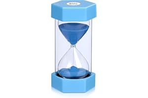 SALEEPENDENT 30 Minuten Sanduhr für Kinder, Glas Timer, Sanduhren Set Kinder, Timer können in Küchen, Sechseckiger Sanduhr-Timer, Spiel Requisiten, Timer können in Küchen, Zuhause, Blau.