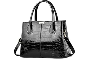 NICOLE & DORIS Bolsos de Mujer Bolso Señora Bandolera Casual Bolso de Mano de Cuero PU Bolso Hombro Bolsos Cruzados para Shopper y Oficinas Negro
