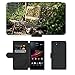 Produktbild PU Leder Wallet Case Folio Schutzhülle // M00290833 Garten-Bank Bank Lehne Sitz Holz // Sony Xperia Z5