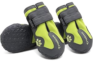 MOKCCI Truelove Pfotenschutz Hundestiefel,Wasserdicht Hundeschuhe mit Reflektierenden Riemen für Kleine, Mittelgroße und Große Hunde