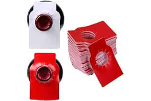 Ignpion Lot de 200 étiquettes réutilisables en plastique à accrocher pour bouteilles de vin et caves Blanc/rouge