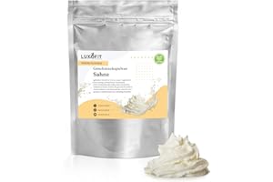 ‎LUXOFIT Luxofit STRONG FLAVOUR Kalorienarmes Geschmackspulver vielseitig einsetzbar für Lebensmittel Geschmackspulver Strong Flavour / 300 Gramm, Vielseitig einsetzbares Getränkearoma Pulver (Sahne)