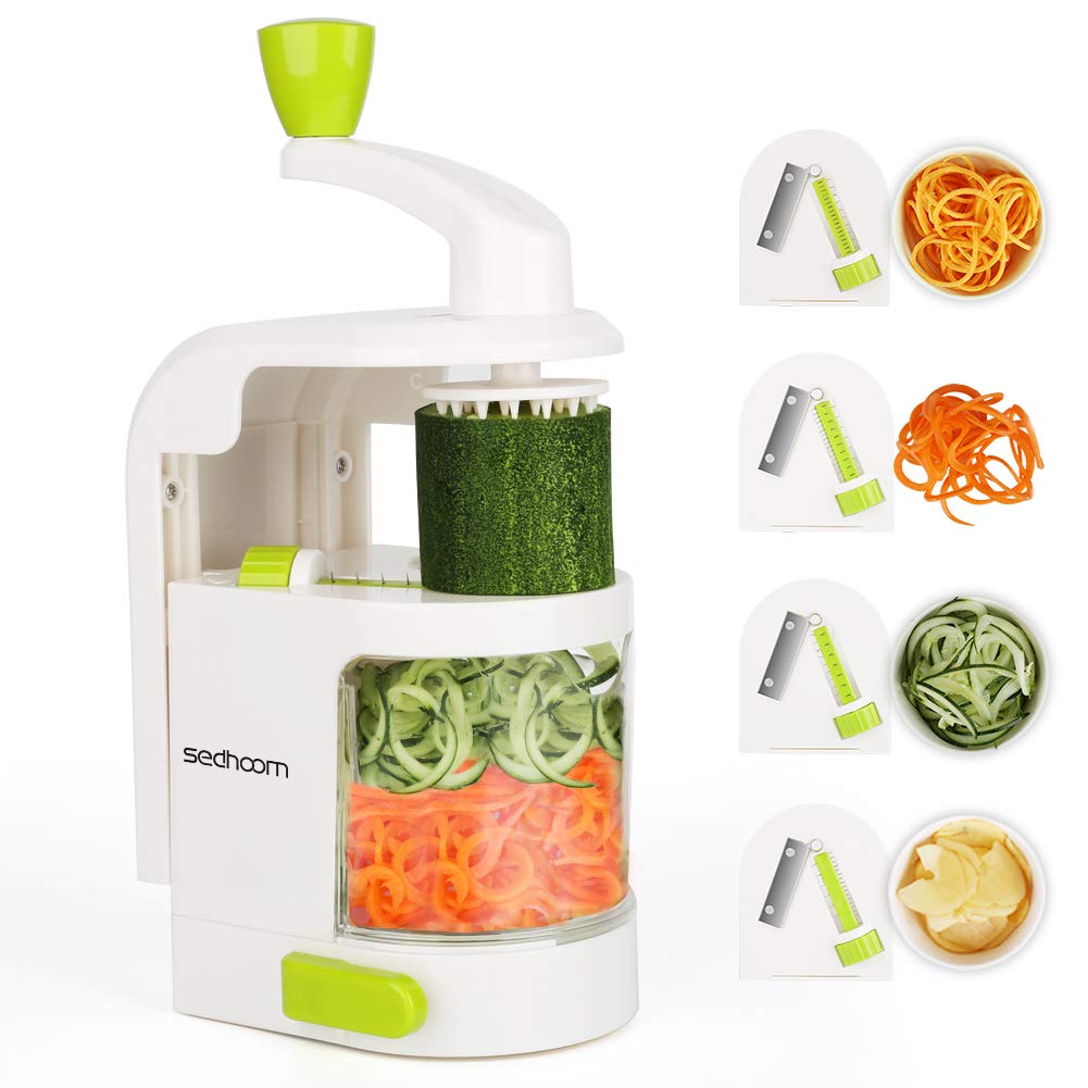 Spiralizer 4-Blade Vegetable Spiralizer Sedhoom Heavy Duty ...
