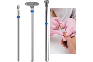 CIATBYYJ Lot de 3 fraises à ongles coniques - Micro forets à cuticules - Embouts multifonctions - Nettoyage des cuticules - Embouts pour manucure, pédicure, cuticules, polissage, gel acrylique