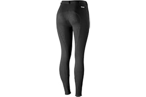 Horze Active Women's Horse Riding Silicone Grip Full Seat Breeches | Midrise Waist with Front Pocket